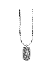 Der neuste trend sind schlicht gehaltene lederarmbänder mit edelstahl oder 925 sterling silber schließen die sich super mit einem. Cai Anhanger Mit Kette 925 Sterling Silber Ohne Stein 60cm Geschwarzt Diemer