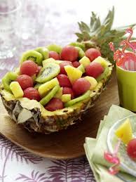 Das Brauchst Du Ananasobstsalatmesserloffel Und So Geht S 1 Ananas Zur Halfte Aufschneiden Und Eine Seite Aushohlen 2 Obst Rezepte Mit Obst Essen Grillparty