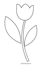 Tulip Leaf Outline Flower Templates Printable Flower Templates Printable Free Printable Flower Coloring Pages