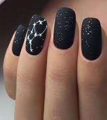 Or to try out an alternative manicure? Matte Black Starry Nail Art Oddlysatisfying