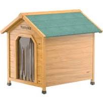 Amazon.com: Homykic - Casa de madera para perros, para ...