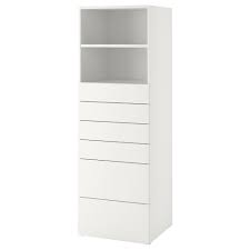 Platsa Smastad Children S Chest Of Drawers White 60x55x180 Cm Ikea Children S Ikea