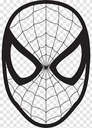 Silhouette spiderman clipart black and white. Spider Man Drawing Face Coloring Book Clip Art Monochrome Photography Mask Cliparts Transparent Png