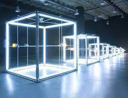 Interesting Way To Light A Room Original Design Was Created For Art Installations By Heather Carson Light Art Installation Exhibition Design Exhibition