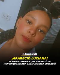 La familia de Luciana Pabón Uribe, la niña de 11 años que había  desaparecido tras salir de su casa en la vereda El Pedregal, Itagüí,  confirmó que la menor ya fue encontrada.