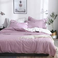 Quilting projects quilting designs sewing projects quilting ideas craft projects foto quilts 3d quilts purple quilts quilt modernen. Light Purple Grid And Marriage Cotton Duvet Cover W2166 Bedding Set T Rest Your Time