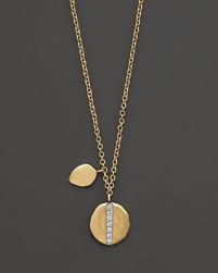 Meira T 14k White And Yellow Gold Feather Necklace 16 Jewelry Accessories Bloomingdale S Gold Feather Necklace Gold Diamond Necklace Jewelry
