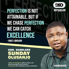 The desire for perfection, the goal of every endeavor