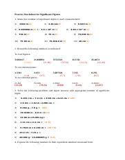 About this quiz & worksheet. Significant Figures Doc Practice Worksheet For Significant Figures 1 State The Number Of Significant Digits In Each Measurement 1 2804 M 4 2 2 84 Km 3 Course Hero