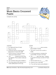 Maybe you would like to learn more about one of these? Music Basics Crossword Puzzle