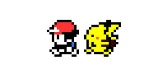 Gif pixel art pixels pixel gif pixel scenery far east of eden:. Red And Pikachu Walking Pokemon Yellow Pixel Art