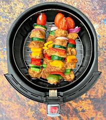 Add salt and pepper to the melted butter and mix. Easy Air Fryer Grilled Chicken Kebabs Video