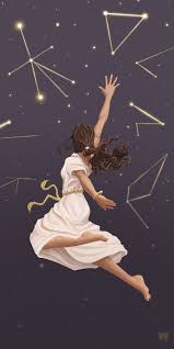 Rainybearstudio Reaching For The Stars Star Illustration Drawing Reference Poses Painting Of Girl