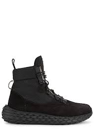 Giuseppe Zanotti Urchin Black Canvas Hi Top Sneakers