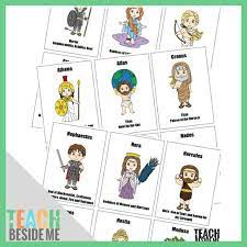Greek Mythology Info Cards Greek Mythology Mythology Make A Family Tree