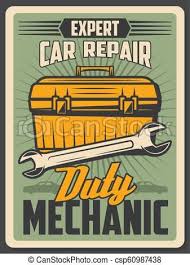 Auto Repair Service Vintage Poster Vector Stock Illustration Royalty Free Illustrations Stock Clip Art Icon Stock Cl Auto Repair Car Repair Service Repair