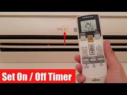 Daikin air conditioner has a flashing green light. Fujitsu Air Conditioner How To Set The Timer On Off Remote Control Youtube