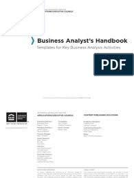Business Analyst Handbook Pdf Business Analysis Business Analyst Business Process Management
