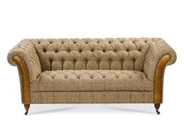 All uk made our range of harris tweed fabric sofas are available with matching cushions. Bretby 2 Seater Harris Tweed Gamekeeper Thorn Sofa With Italian Leathe Kubek Furniture