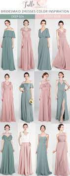 Deep Sea And Dusty Rose Wedding Color Inspiration With Bridesmaid Dr In 2021 Rose Bridesmaid Dresses Dusty Rose Bridesmaid Dresses Bridesmaid Dresses Color Inspiration