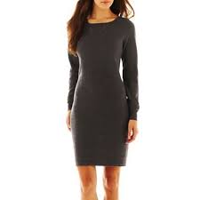 A N A Long Sleeve Sweater Dress Jcpenney Sweater Dress Long Sleeve Sweater Dress Dresses
