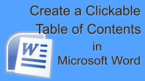 How To Create A Clickable Table Of Contents In Microsoft Word In 2020 Table Of Content Word Microsoft Word Words