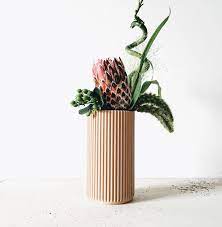 Grand Vase Design Minimaliste Stockholm Imprime En Bois Soliflore Fleurs Sechees Decoration Scandinave Hygge Cadeau Original Vase Design Large Vase Dried Flowers