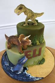Dinosaur Tiered Cake Google Search Dinosaur Birthday Cakes Dino Birthday Cake Dinosaur Birthday
