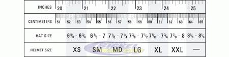 simpson helmet size chart