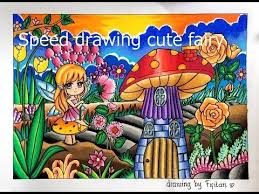 Cara Gradasi Warna Oil Pastel Tema Peri Speed Drawing Youtube In 2020 Scenery Drawing For Kids Drawings Drawing For Kids