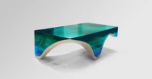 Reclaimed and natural, this table repersents years of nature to develop such grain. Artist Channels The Ocean Into One Of A Kind Tables Using Marble And Acrylic Twistedsifter