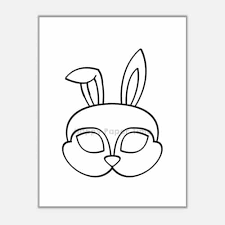 Easter bunny mask coloring page. Bunny Costume Archives Happy Paper Time