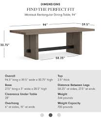 Today's versions are made with tempered safety glass, which a secondhand wood table with a farmhouse or industrial heritage has already passed the test of as suggested above, choose a small, round marble table, or go for a wooden table with detachable legs. Montauk Rectangular Dining Table Williams Sonoma