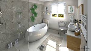 Salle De Bain Ambiance Nature Et Zen Avec Une Mosaique De Galets Et Des Meubles En Chene Cl Renovation Salle De Bain Salle De Bain Design Decoration Interieure