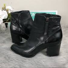 Alberto Fermani Black Leather Double Zipper Bootie