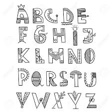 I'm a huge fan of spending time building characters before beginning the plot. Hand Drawn Vector Alphabet Writing Style Doodles Isolated On White Background Royalty Free Cliparts Vectors And Stock Illustration Image 75414219
