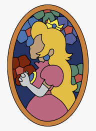 Draw in two tiny curves above each eye for princess peach's eyebrows. Clip Art Library Download Peaches Drawing Super Mario Mario 64 Princess Peach Stained Glass Hd Png Download Transparent Png Image Pngitem