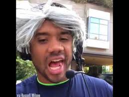 Russell Wilson Dressed As Pete Carroll For Halloween 2017 Youtube