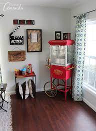 Via justaddconfetti/etsy.com it's time to transform your home or backyard into a plush movie theater experience. Movie Theater Family Room Makeover