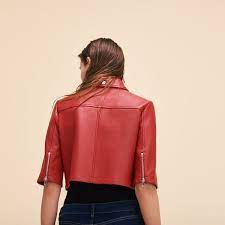 Brittany Cropped Leather Jacket Jackets Leather Jacket