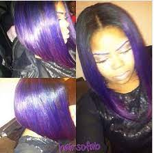 Purple Bob Weave Black Invisiblepart Bob Hairstyles For Thick Long Bob Hairstyles For Thick Hair Long Bob Hairstyles