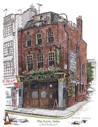 Soho Lyrical Petescully Building Illustration Watercolor Architecture Architecture Art