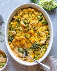 Top it off with grilled chicken, steak, salmon, or pork, and let the tangy dressing seal the deal deliciously. Easy Chicken Broccoli Rice Casserole Healthy Fitness Meals