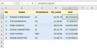 Mencari nama atau data di excel bisa dilakukan dengan beberapa cara. Cara Sederhana Menghitung Usia Seseorang Di Excel