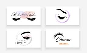 This logo design is perfect if you need fashion logos, beauty logos, spa logos or salon logos. Set Of Logos With Eyelashes Beauty Salon Logo Design 2223574 Vector Art At Vecteezy