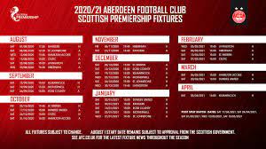 Promotion to the championship means that, if he. Aberdeen Fc 2020 21 Fixture Graphic