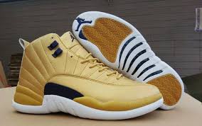 Black And Yellow Jordans 12 Outfit New Air Jordan 12 Retro Gold White Black Shoes Sports Fashion Men Air Jordans Sporty Style