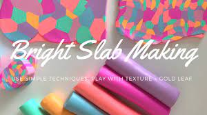 Tutorials, pattern and projects of different things to make from clay. Polymer Clay Slab Making With Bright Scrap Clay Texture And Gold Foil Youtube