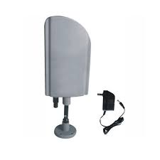 I think, outdoor tvs can be used even inside safely but indoor tvs are confined inside and may definitely use an outdoor aerial if you can. Indoor Outdoor Tv Antenna With Booster Cul Approval Adaptor Silver Color