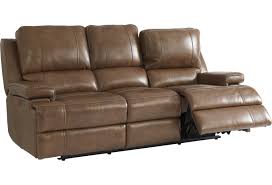 Each end seat of secured with velcro to allow the panel to adjust in the reclining positions. Bassett Parsons Club Level Double Reclining Sofa With Power Headrests Darvin Furniture Reclining Sofas